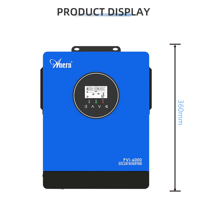 6000W 6KW 10000W 10KW ON/Off Grid Solar Inverter 220V Pure Sine Wave MPPT Solar Charger Hybrid Solar Inverter