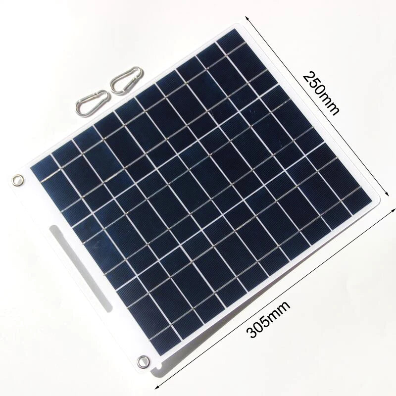 40W Solar Plate 5V Waterproof Solar Panel Portable Dual USB Solar Battery Charger Outdoor Camping Solar Cells Charging