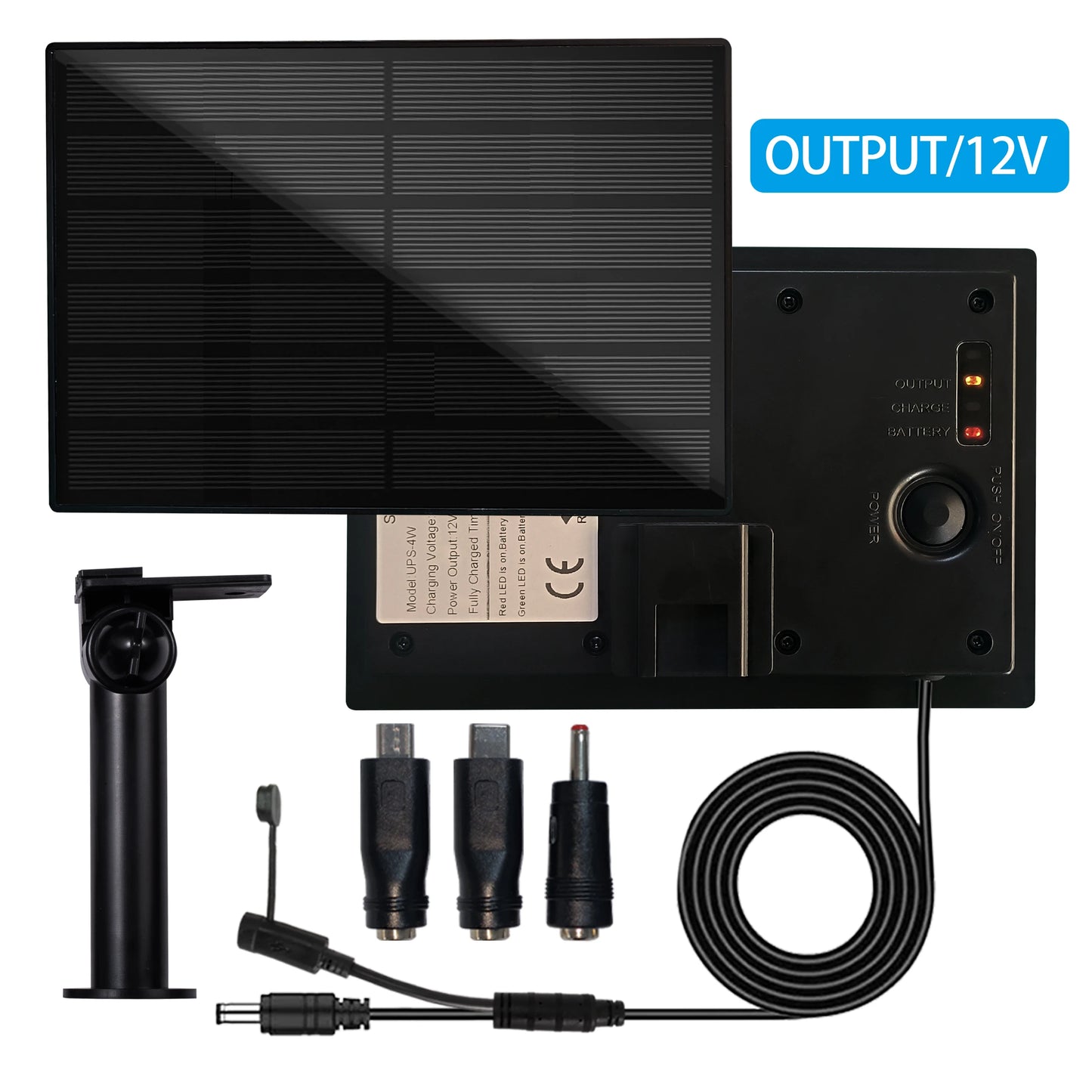 4W Solar Panel Waterproof Micro Output 12V Solar Cells Charge Built-in 18650 Battery Outdoor For Hunting Camera 4G WIFI RAK LoRa