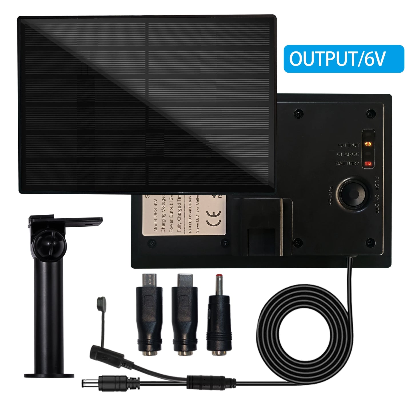 4W Solar Panel Waterproof Micro Output 12V Solar Cells Charge Built-in 18650 Battery Outdoor For Hunting Camera 4G WIFI RAK LoRa