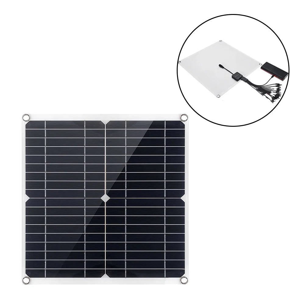 20W 18V Portable Solar Panel Kit Waterproof Flexible Dual USB Output Solar Panel For Car And Marine Charger Power Tools Parts